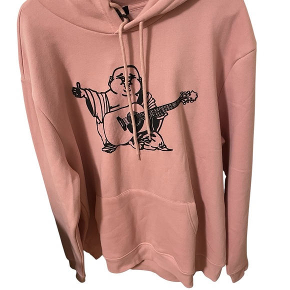 True Religion - Men’s Buddha Guitar Hoodie – Dull Pink – Size 3XL –- Big & Tall